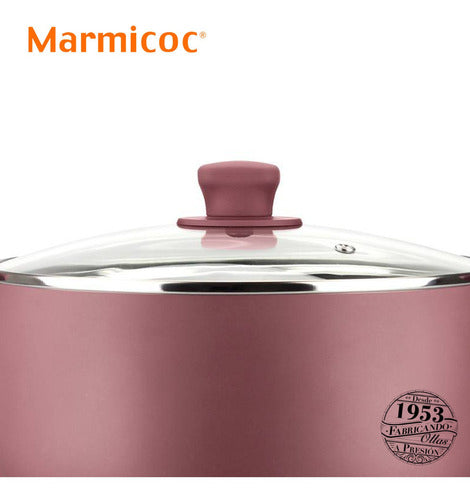 Batería De Cocina Marmicoc Spring Granate Set 7 Piezas