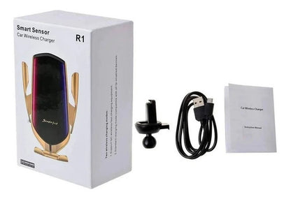 Soporte Para Celular Auto Con Cargador Inalámbrico R1