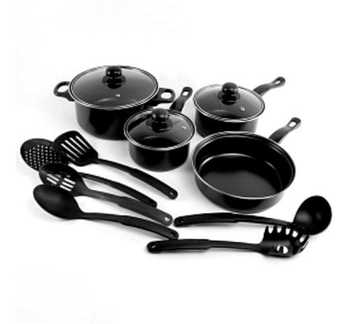Juego Cocina Antiadherente Ollas Utensilios 13 Piezas Rondon