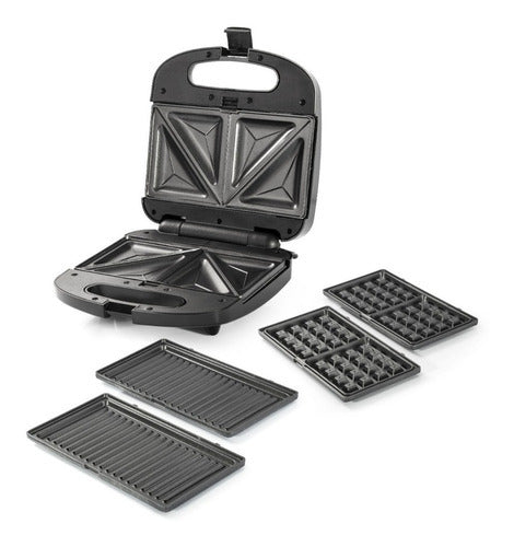 Sandwichera 3 En 1 James Yanett Color Negro