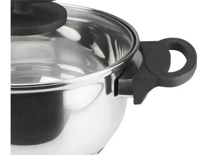 Batería De Cocina Ollas Magefesa Acero Inoxidable 5 Piezas