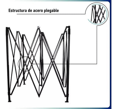 Toldo Plegable Metálico Antioxidable Impermeable
