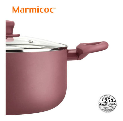 Batería De Cocina Marmicoc Spring Granate Set 7 Piezas