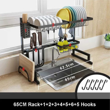 Secaplato Escurridor Secador Loza Organizador De Loza 65cm