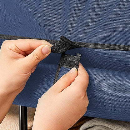 Zapatera De Tela Decoteam Con Cierre Y 6 Estantes Azul