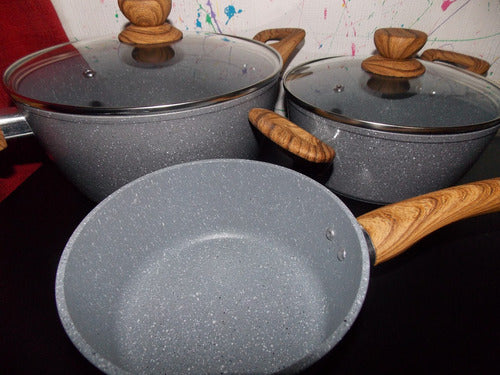 Batería De Cocina 7 Pzs Anti Adherente De Cerámica