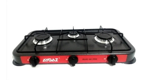 Cocinilla A Gas 3 Hornillas Con Tapa