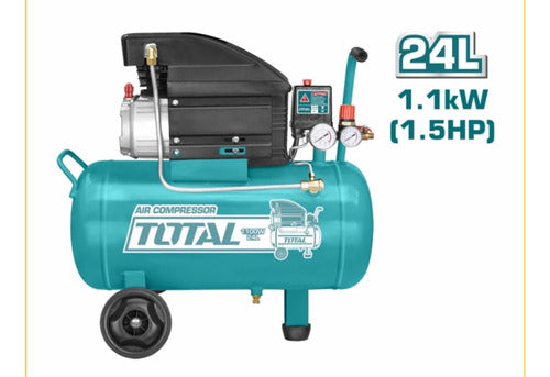 Compresor De Aire Total 24 Lt (tc120246) 2hp