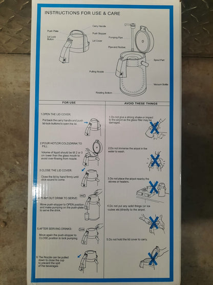Oferta Termo Cromado con Vidrio Interno de 3lts AIR POT