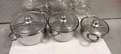 Oferta de Set  de ollas de acero inoxidable 6 piezas