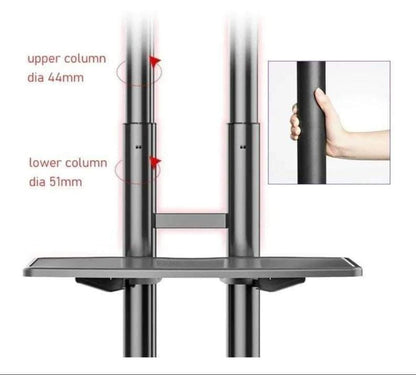 Soporte Base TV LCD Led Smart tipo Pedestal con Rueda Móvil 32 - 70