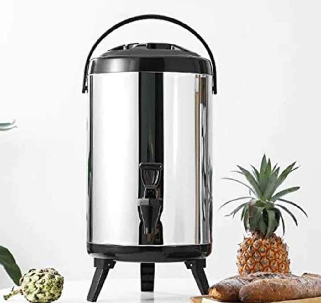 Termo de Acero 10 Lts Tapa Negra