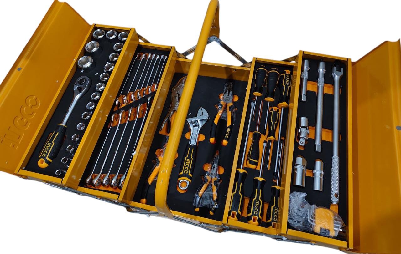 Caja de Herramientas Metalica Industrial 59 Piezas Ingco