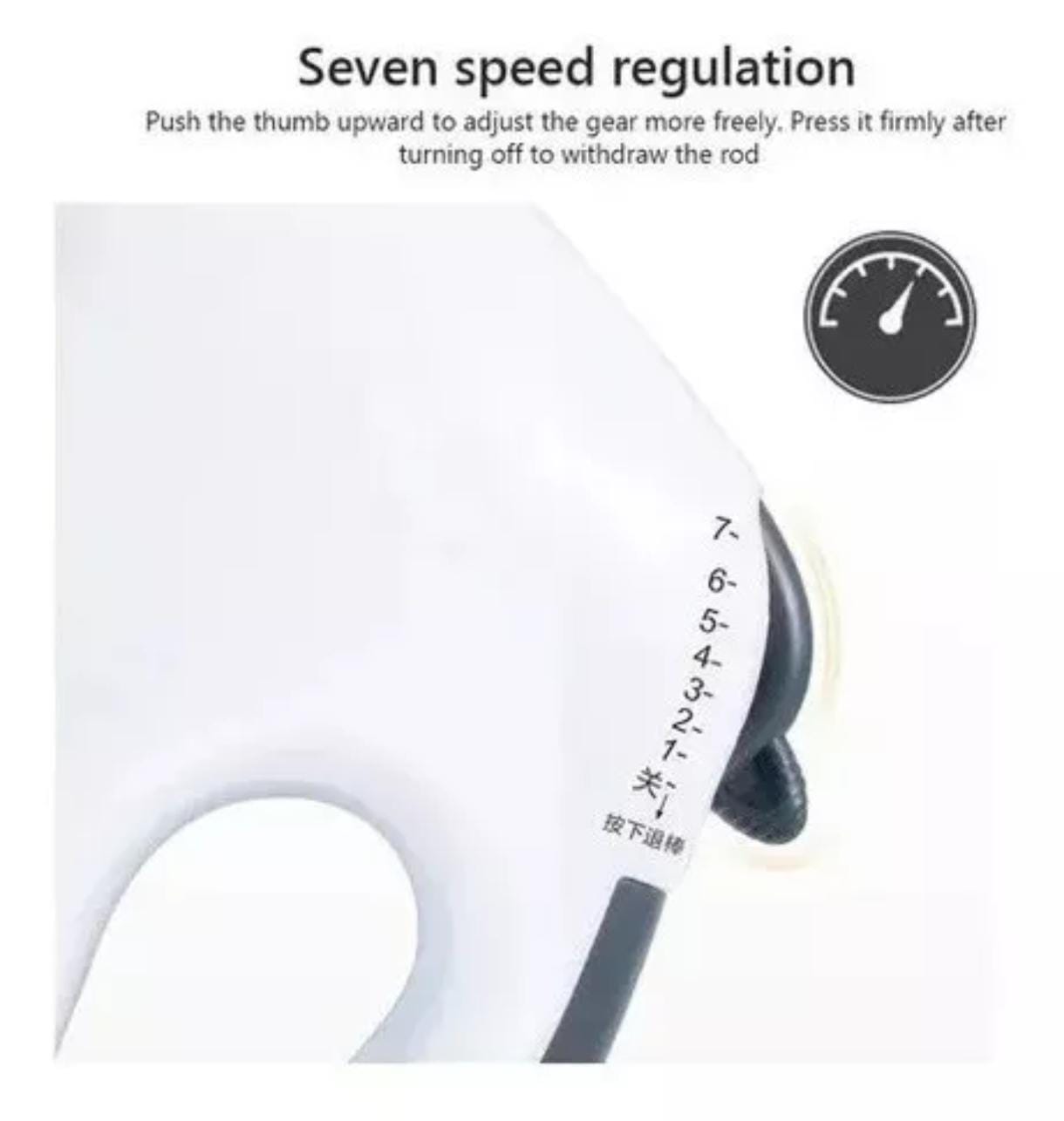 Batidora Pedestal 200w 7 Velocidades Cocina Repostería Color Negro