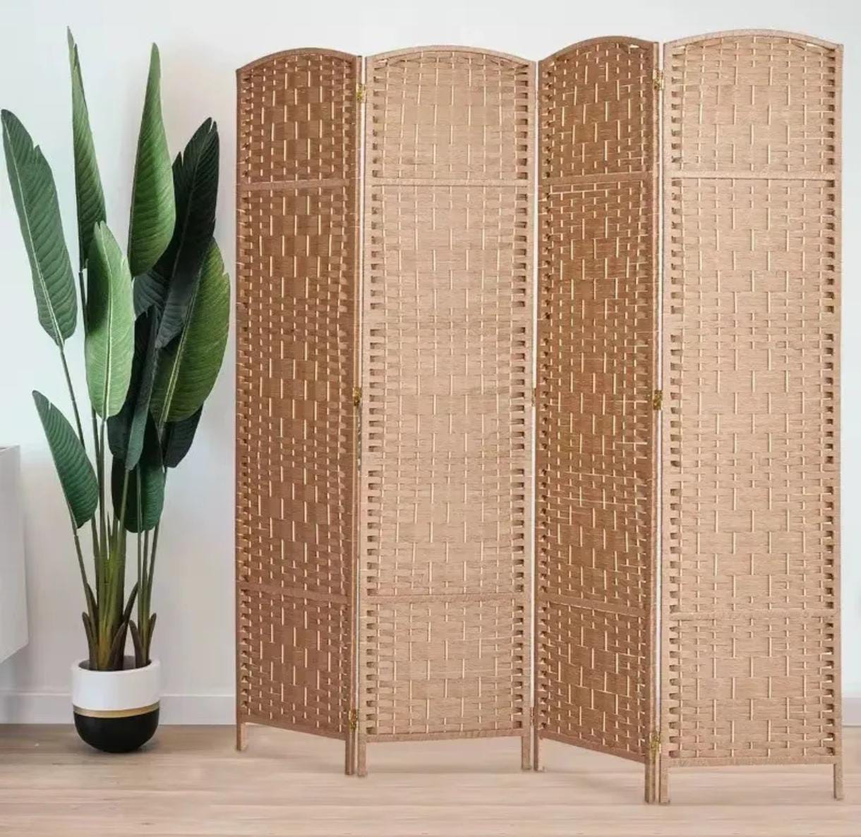 Biombo Separador De Ambientes Con 4 Paneles De 180x200