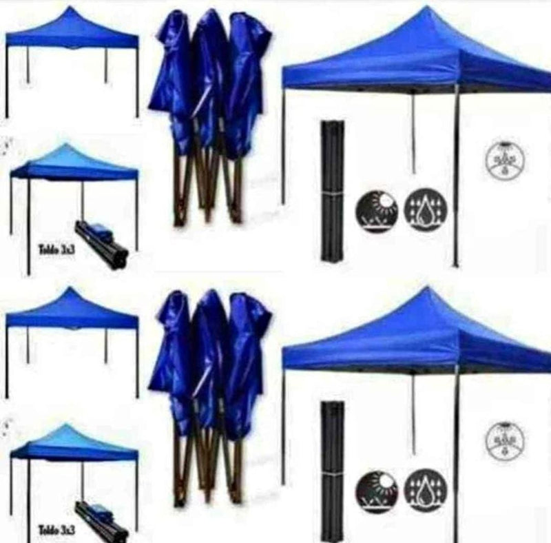 Toldo Araña Plegable 2x2 Metros Color Azul Buena Calidad